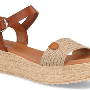 Sandalia de plataforma con pala de rafia para mujer modelo 225