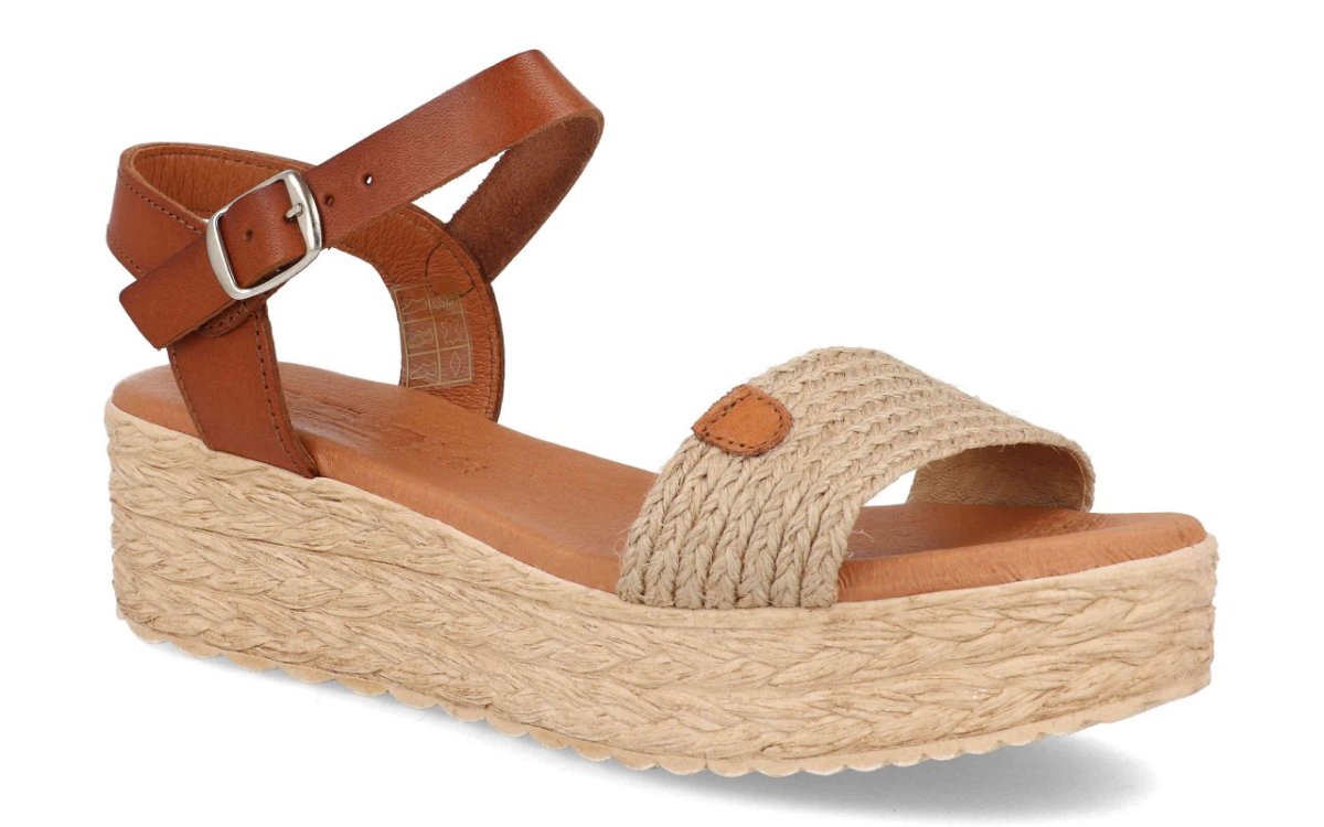 Sandalia de plataforma con pala de rafia para mujer modelo 225 - Imagen 2