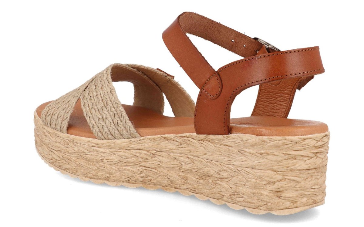 Sandalia de plataforma con tiras de rafia para mujer modelo 226 - Imagen 3