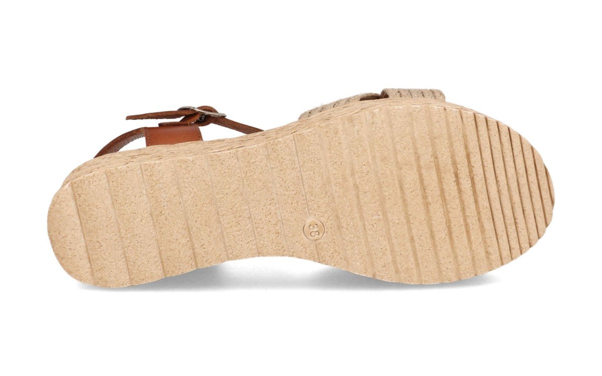 Sandalia de plataforma con tiras de rafia para mujer modelo 226 - Imagen 5