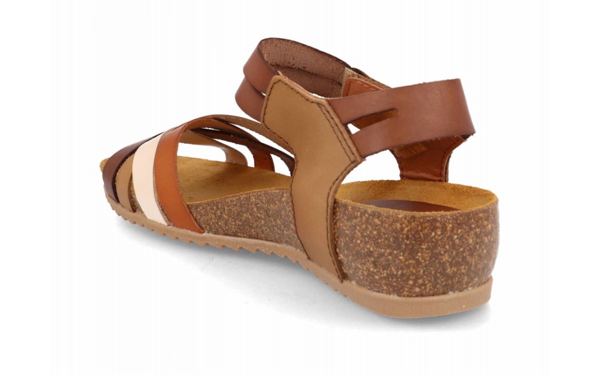 Sandalia de cuña baja con tiras cruzadas para mujer modelo 2776 - Imagen 7
