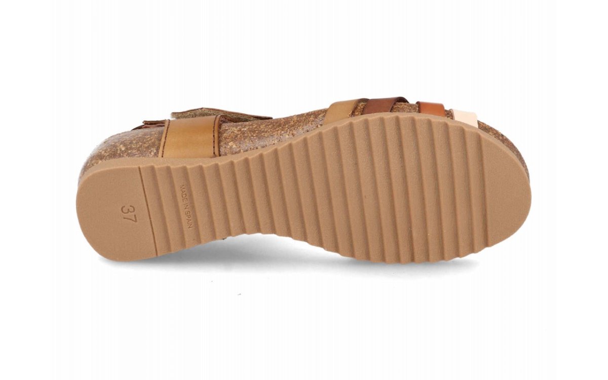 Sandalia de cuña baja con tiras cruzadas para mujer modelo 2776 - Imagen 6