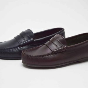 Mocasín con antifaz o banda napa niño