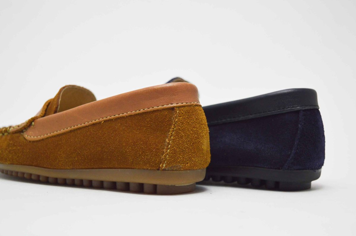 Mocasín en piel serraje combinado con napa niños - Imagen 9
