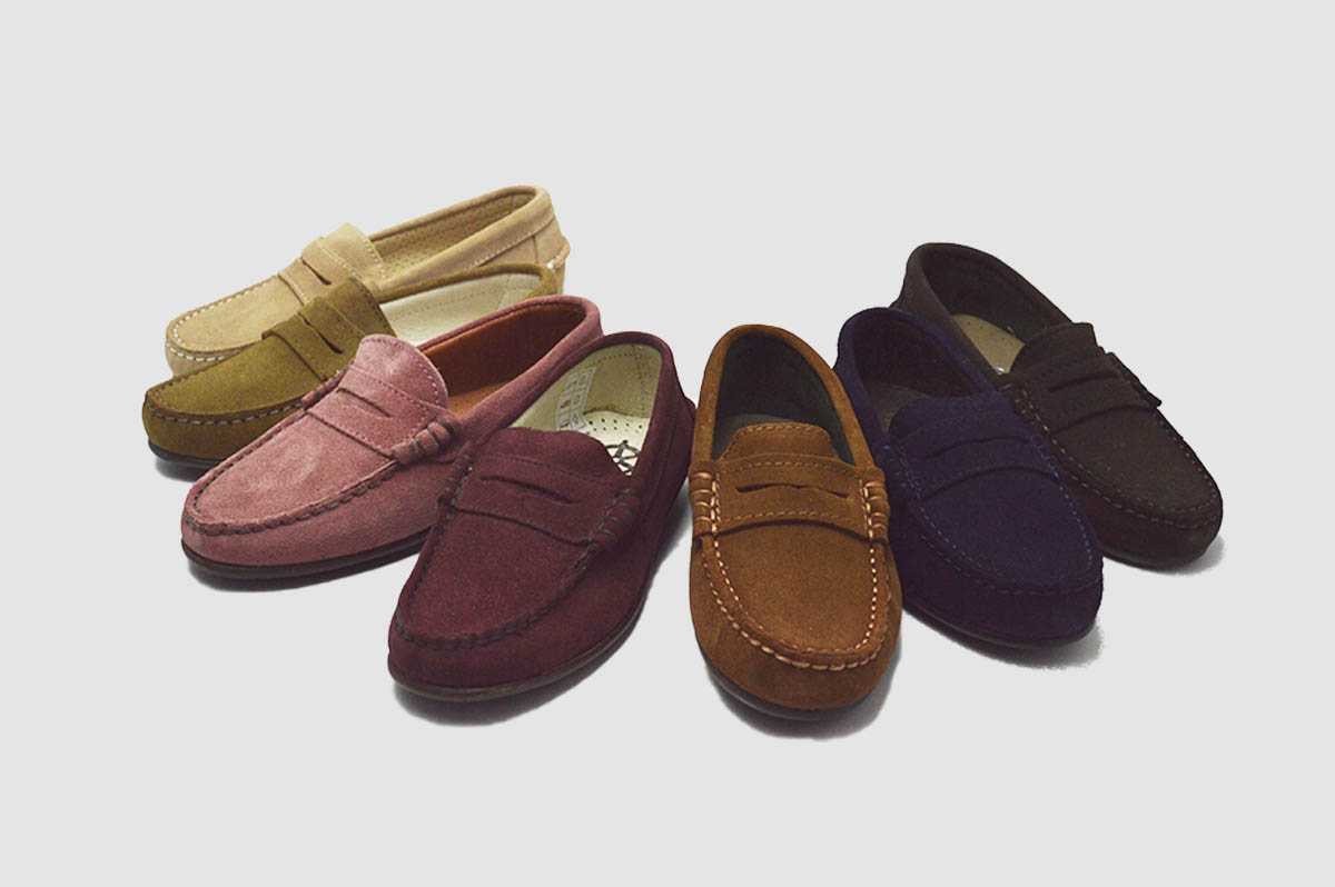 Mocasín antifaz piel serraje niño