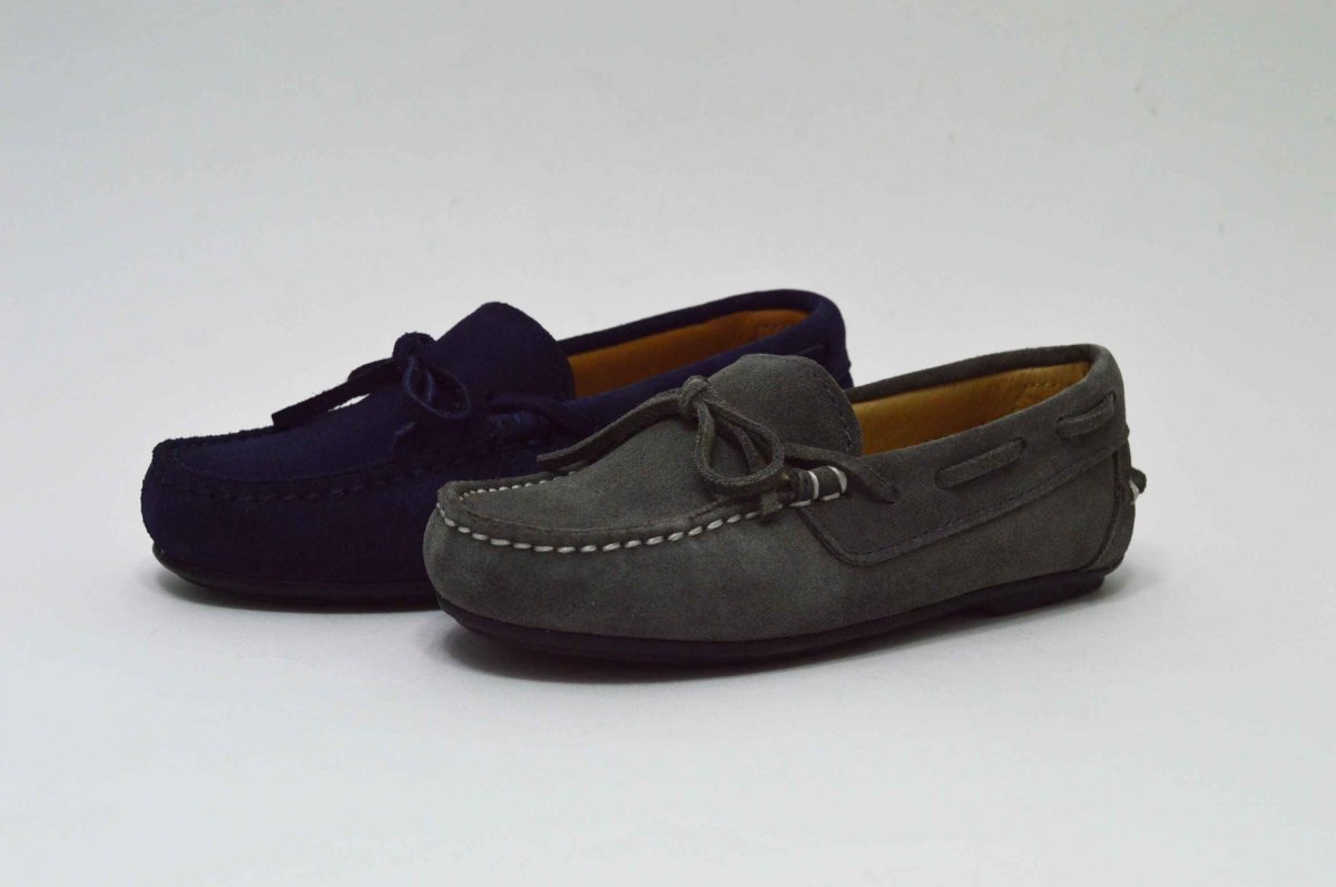 Mocasín lazo serraje niño