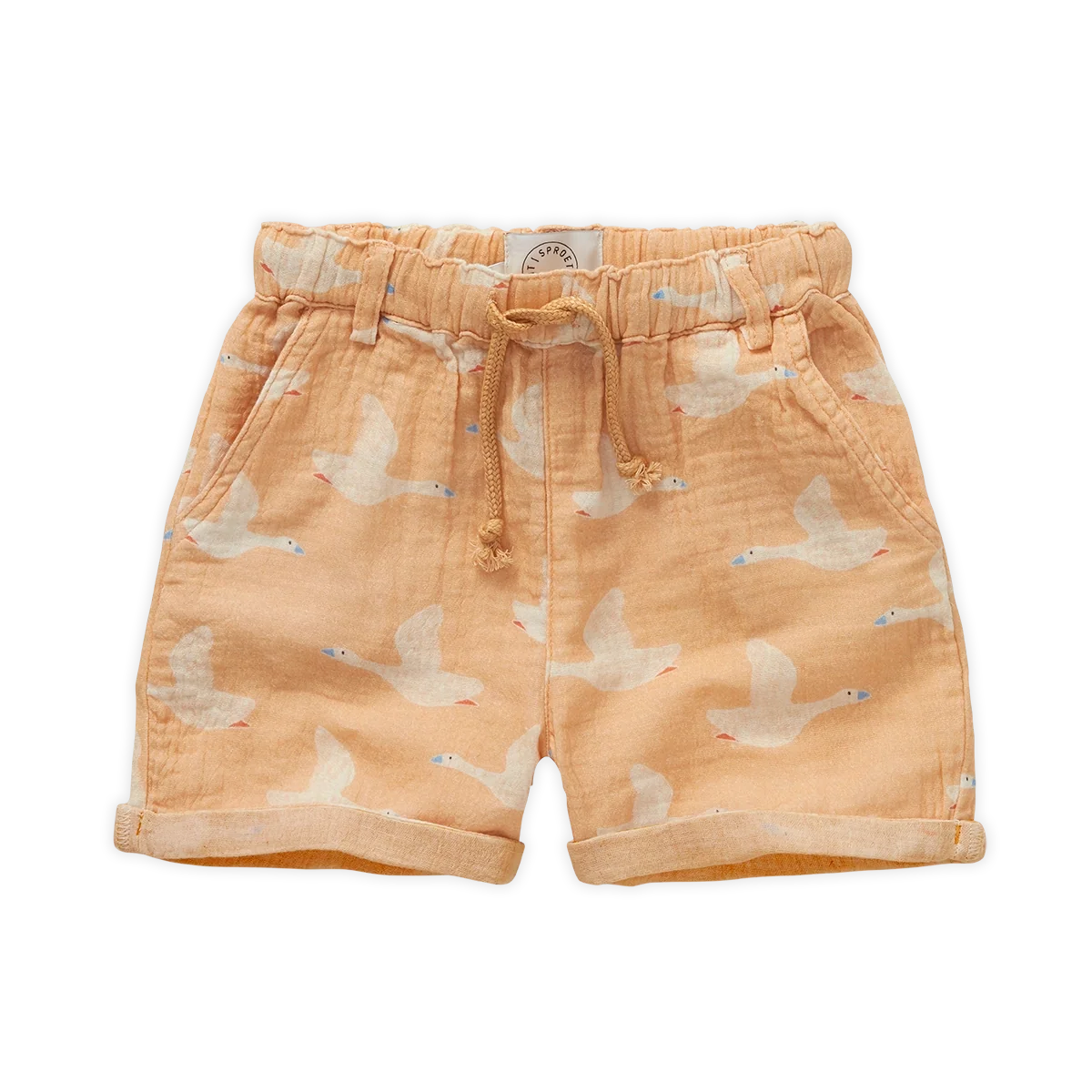 Pantalón corto con vuelo estampado gansos - SPROET & SPROUT