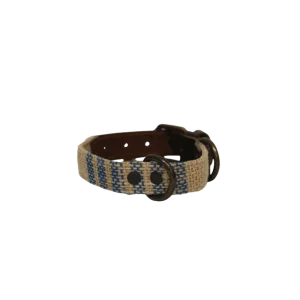 Collar para perros neutro con detalles azules (outlet)