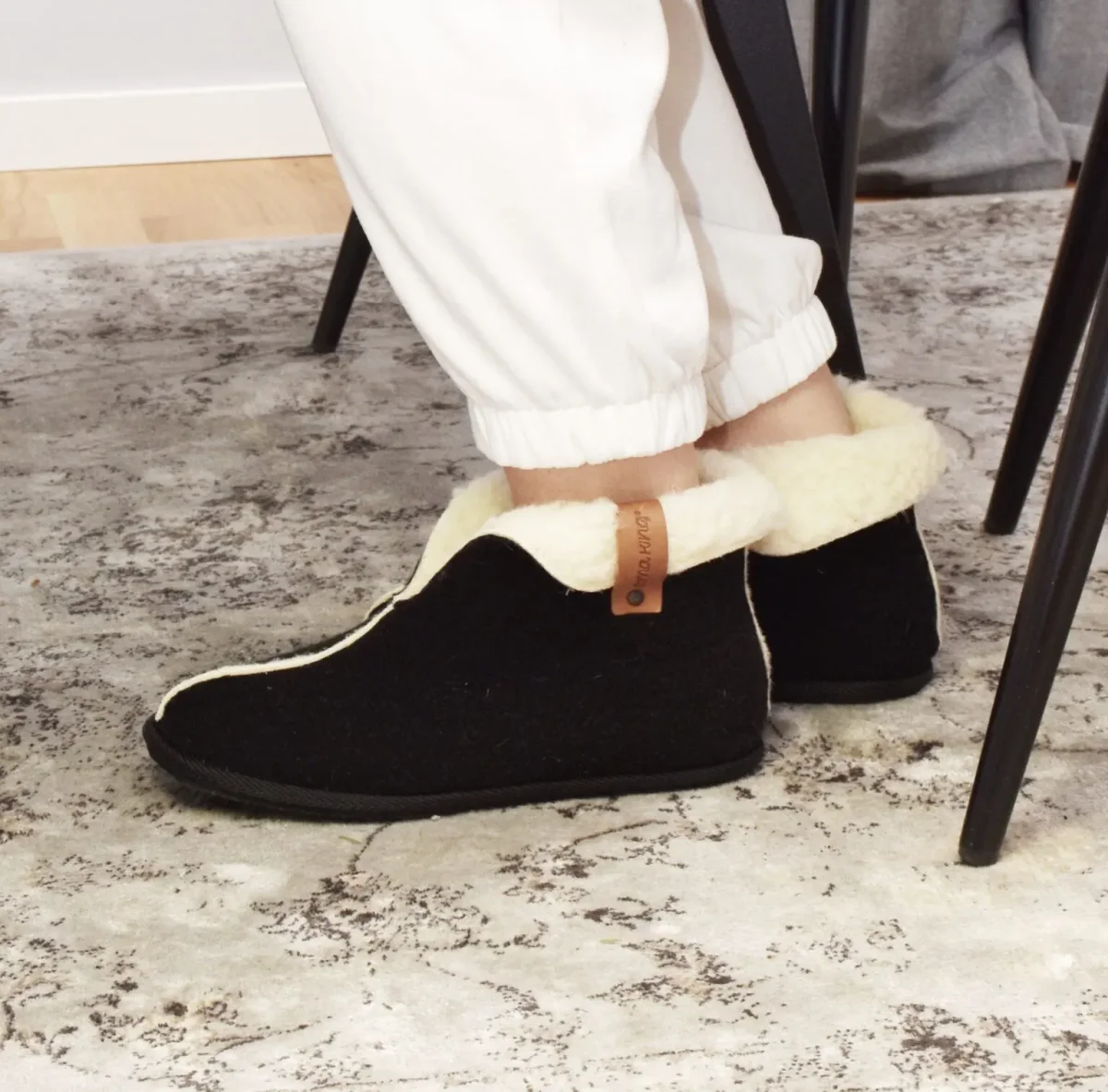 OmaKing Zapatillas Vinski Negro - Imagen 3