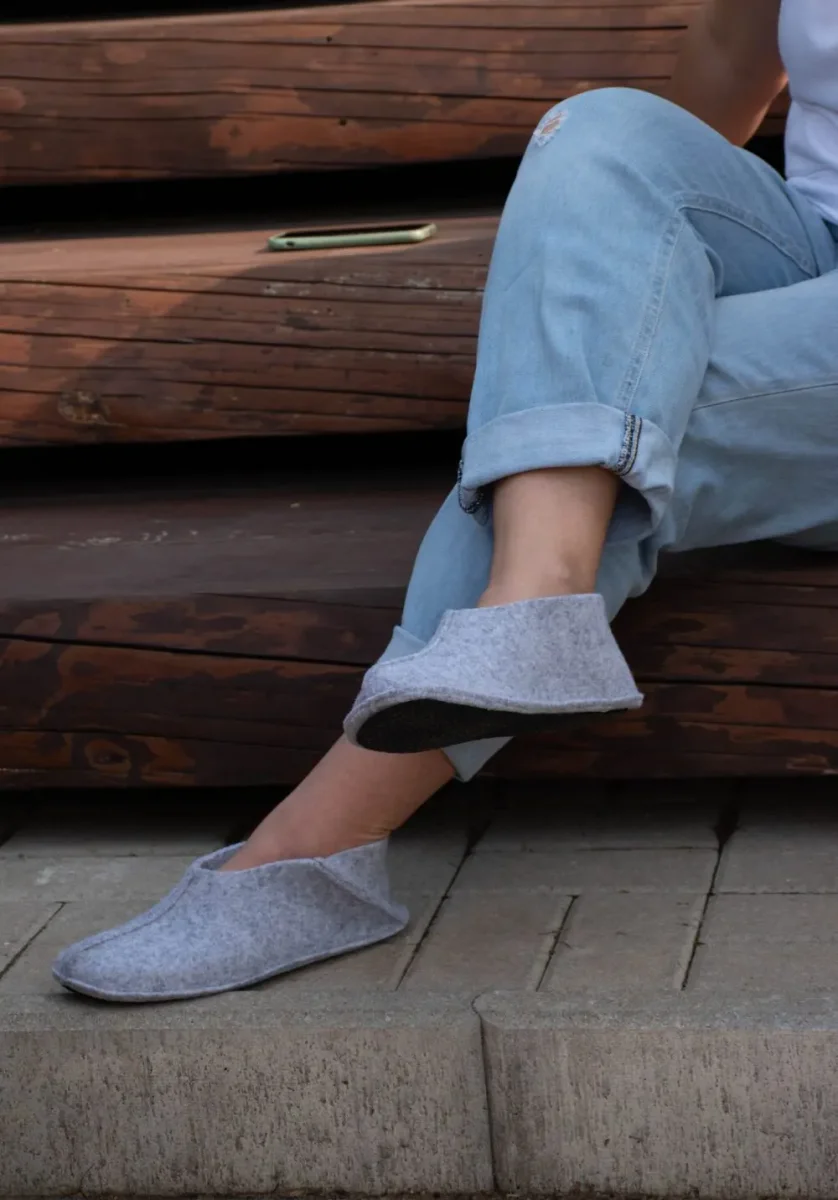 OmaKing Zapatillas Slip-On Gris - Imagen 9