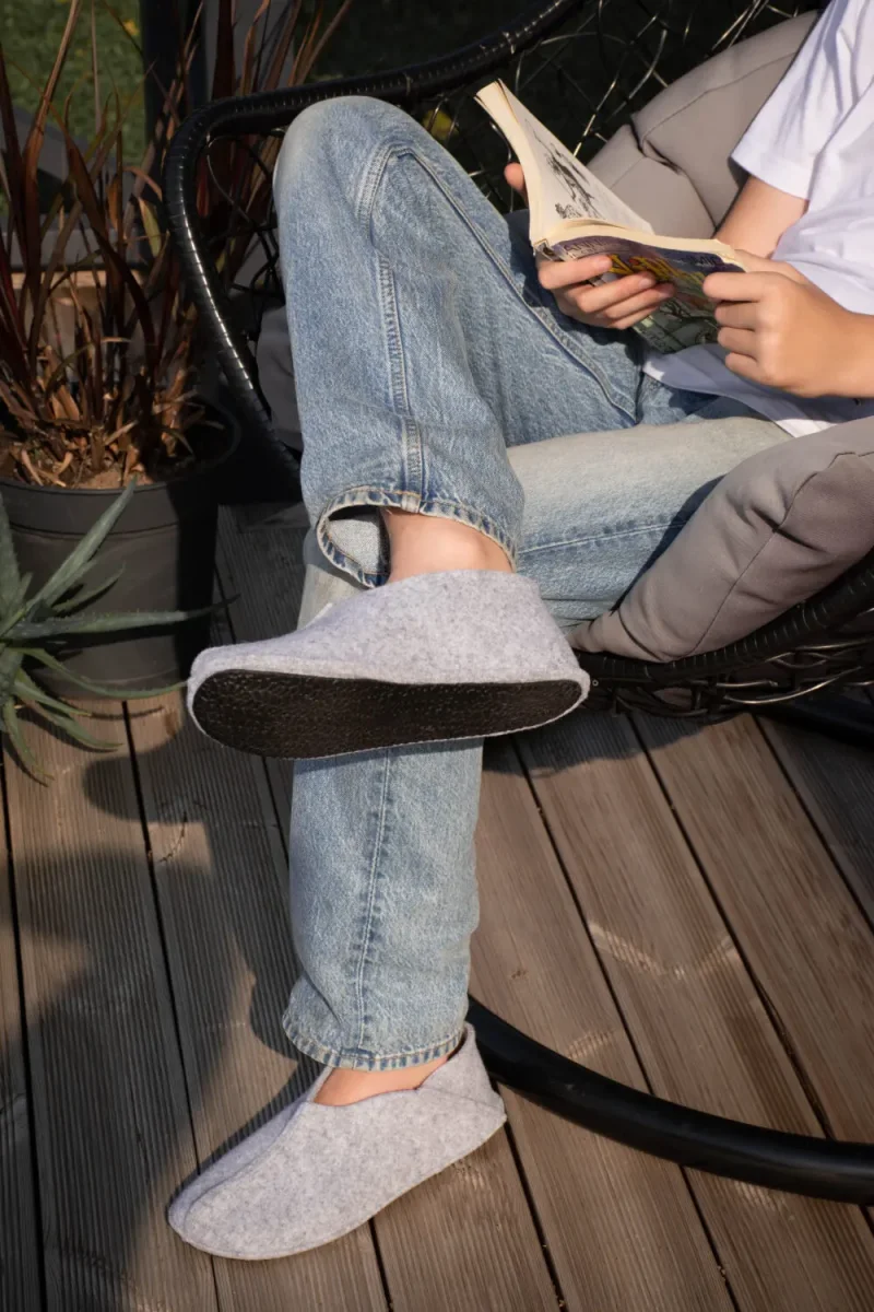 OmaKing Zapatillas Slip-On Gris - Imagen 7