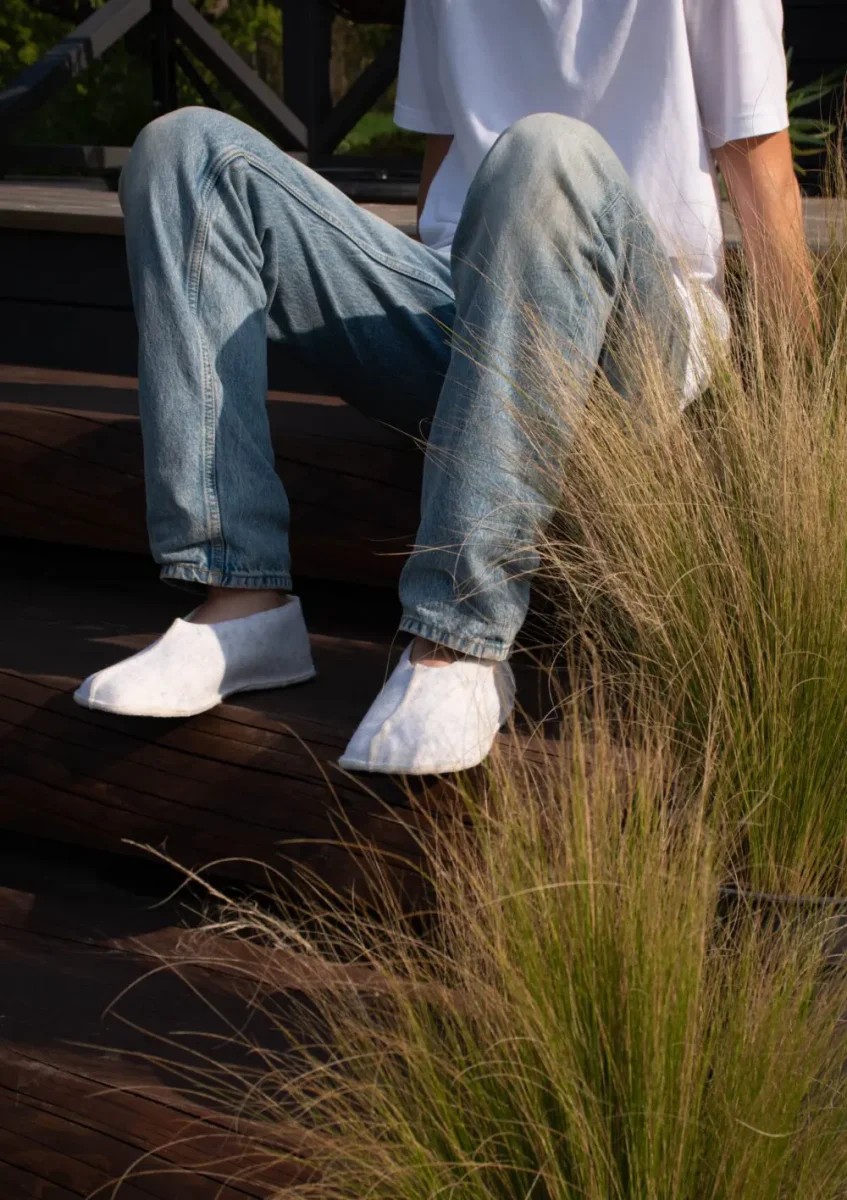 OmaKing Zapatillas Slip-On Forro Blanco - Imagen 6