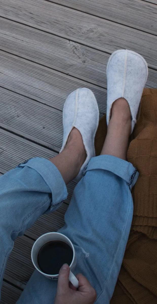 OmaKing Zapatillas Slip-On Forro Blanco - Imagen 5