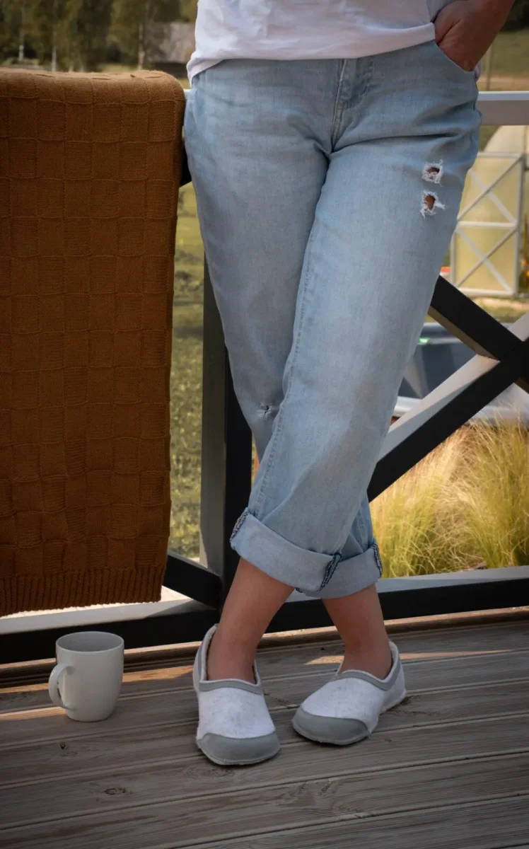 OmaKing Zapatillas Casa Forro Blanco - Imagen 6