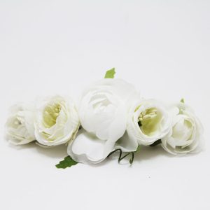 Pasador comunión flores blanco niña
