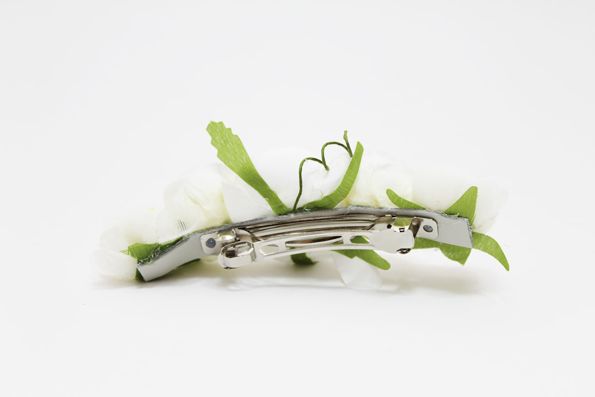 Pasador comunión flores blanco niña - Imagen 6