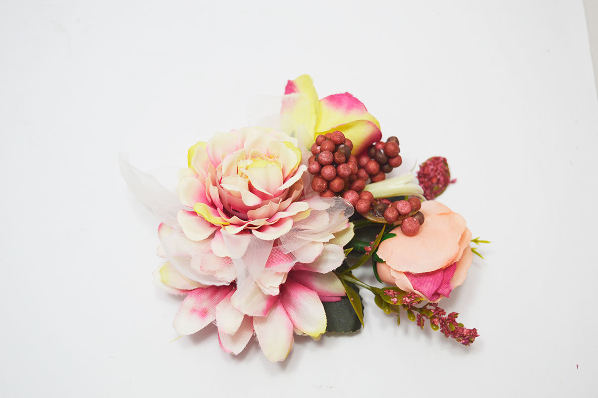 Broche/pasador flores varios tonos niñas - Imagen 4