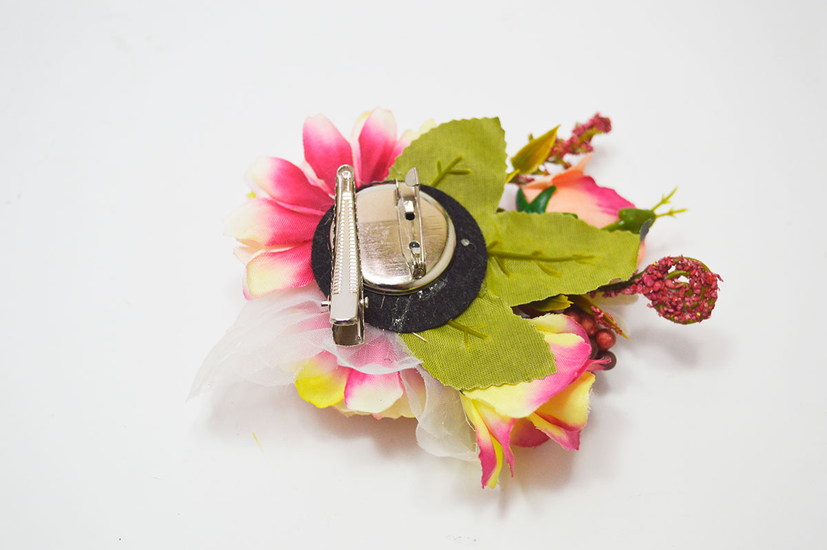 Broche/pasador flores varios tonos niñas - Imagen 6