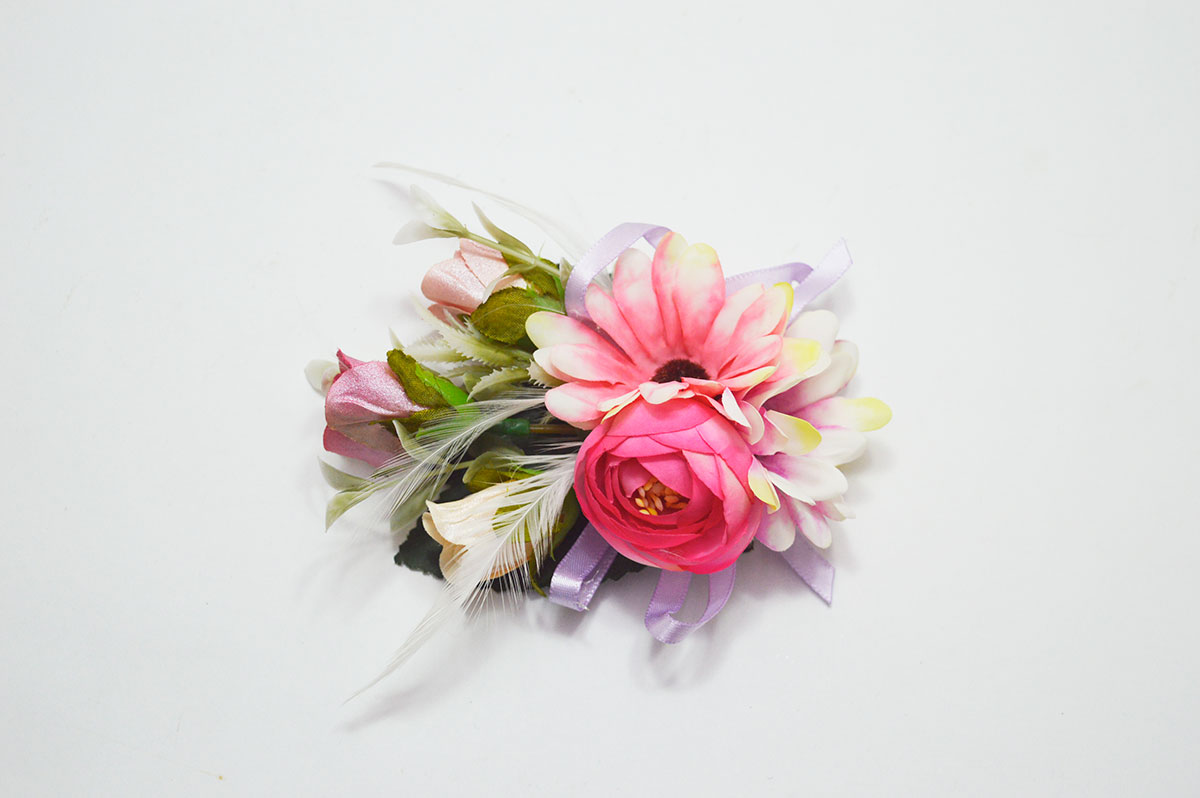 Broche/pasador flores colores niña - Imagen 4