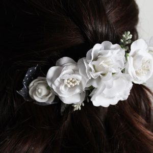 Pasador pelo blanco comunión niña