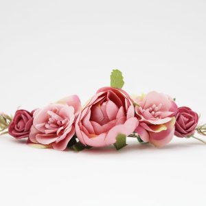 Pasador flores rosa comunión niña