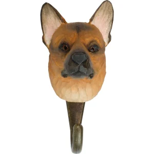 Perchero para complementos de perros con forma de Pastor Alemán