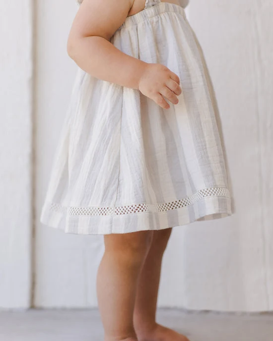 Vestido estampado rayas azules- QUINCY MAE - Imagen 4