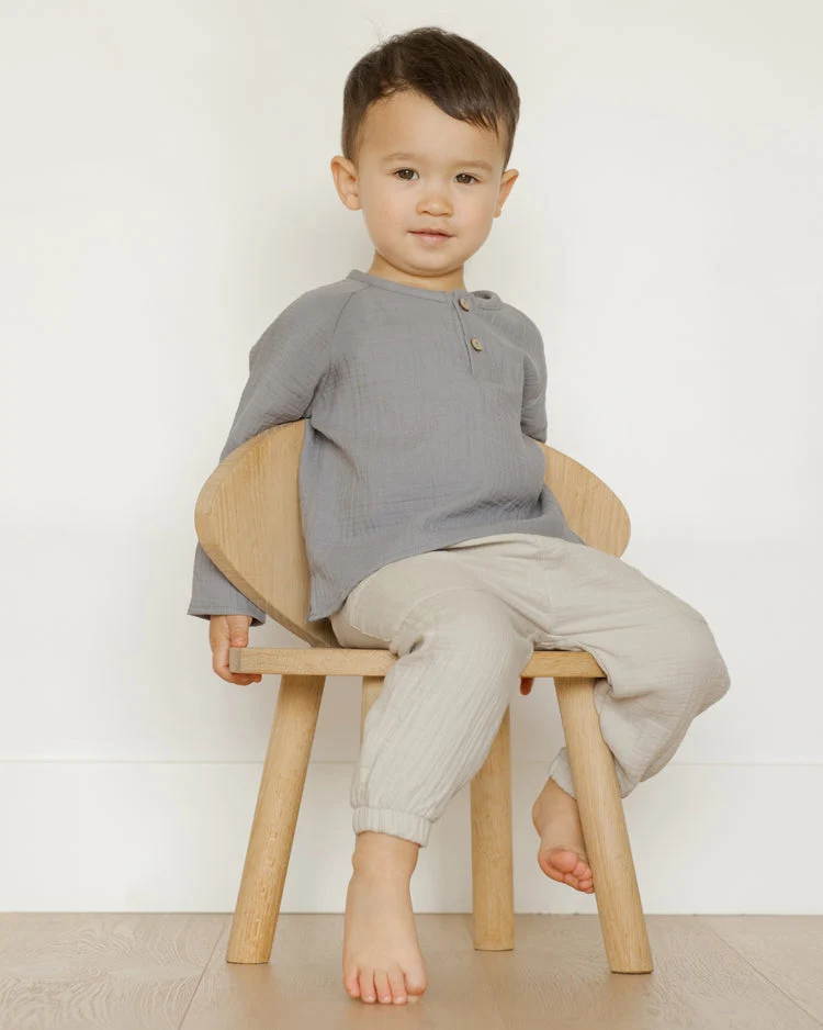 Blusa voile de algodón Gris- QUINCY MAE - Imagen 6