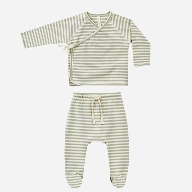 Conjunto de kimono + polaina de rayas- QUINCY MAE