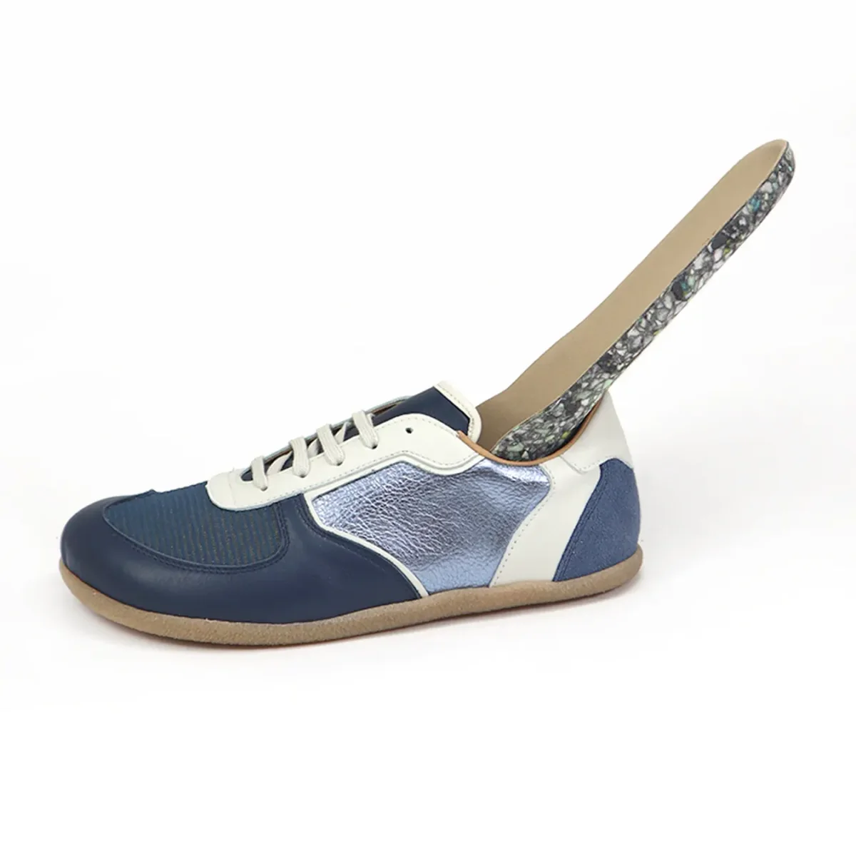 Ray Musgo Zapatillas Barefoot Ancharia Azul Metalizado - Imagen 4