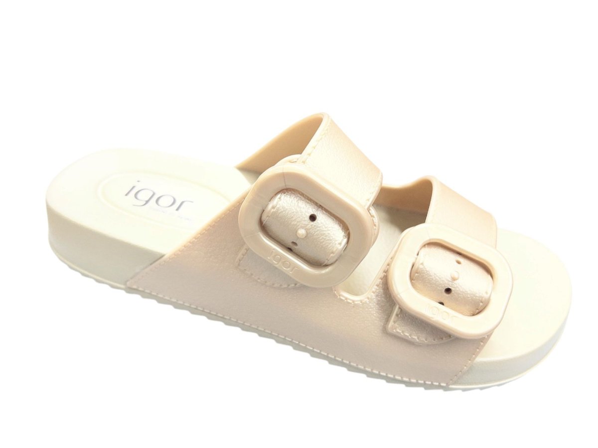 Sandalia mujer modelo S-10345 de Igor metalizada platino - Imagen 2