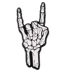 Pin de mano esmaltado de esqueleto 🤘