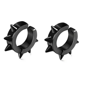 Aretes de aro de acero inoxidable sin perforación