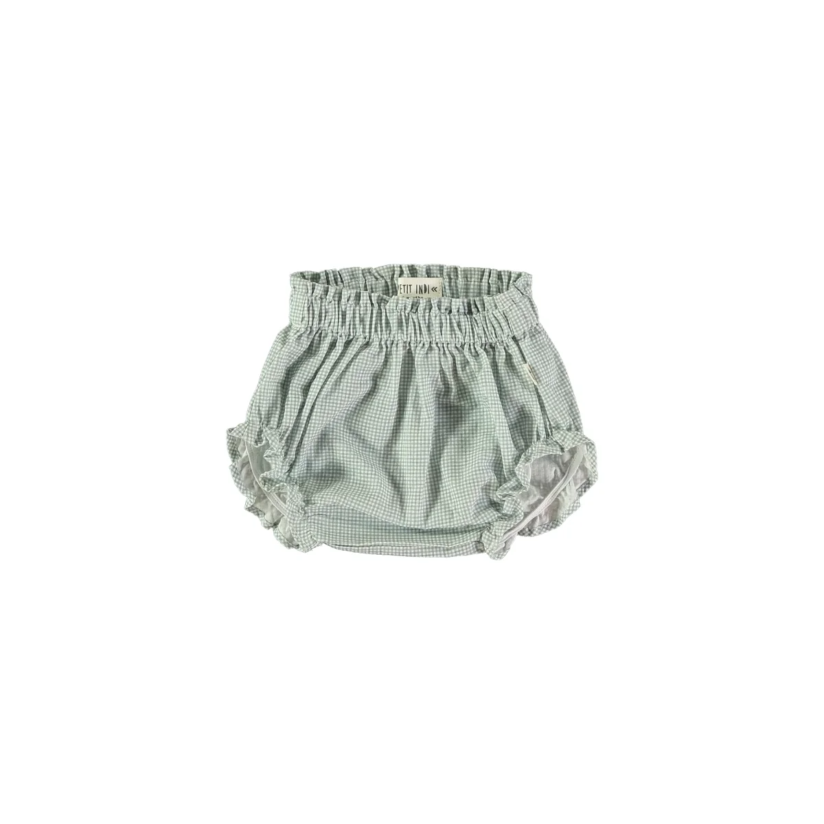 Culotte cuadro vichy turquesa - PETIT INDI - Imagen 2