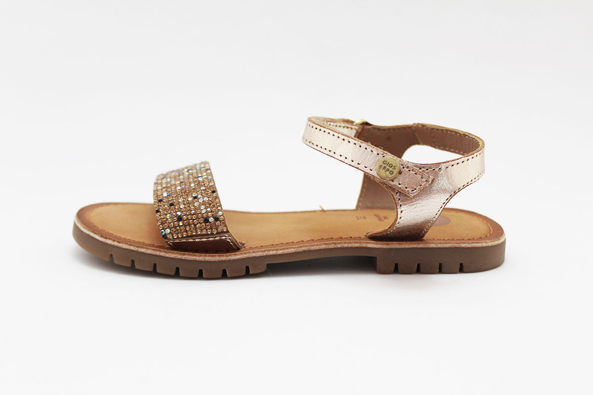 Sandalias bronce doradas perlitas niña Gioseppo - Imagen 5