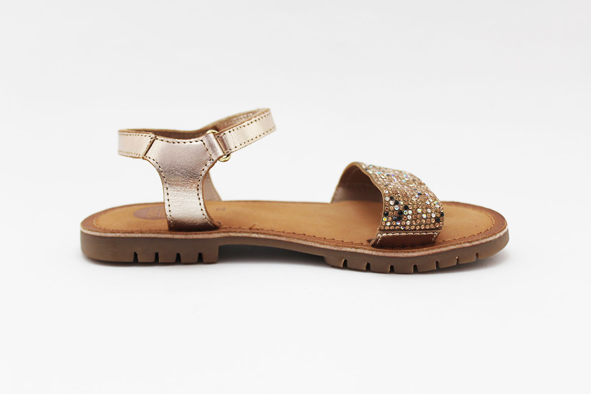 Sandalias bronce doradas perlitas niña Gioseppo - Imagen 4