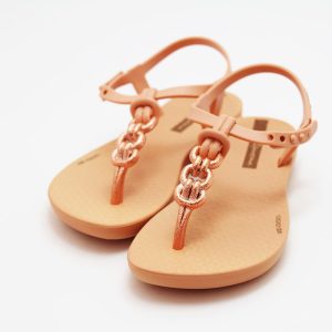 Sandalia playa niña bronce coral