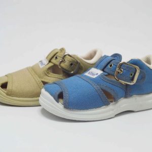 Sandalias tipo pepito lona niños
