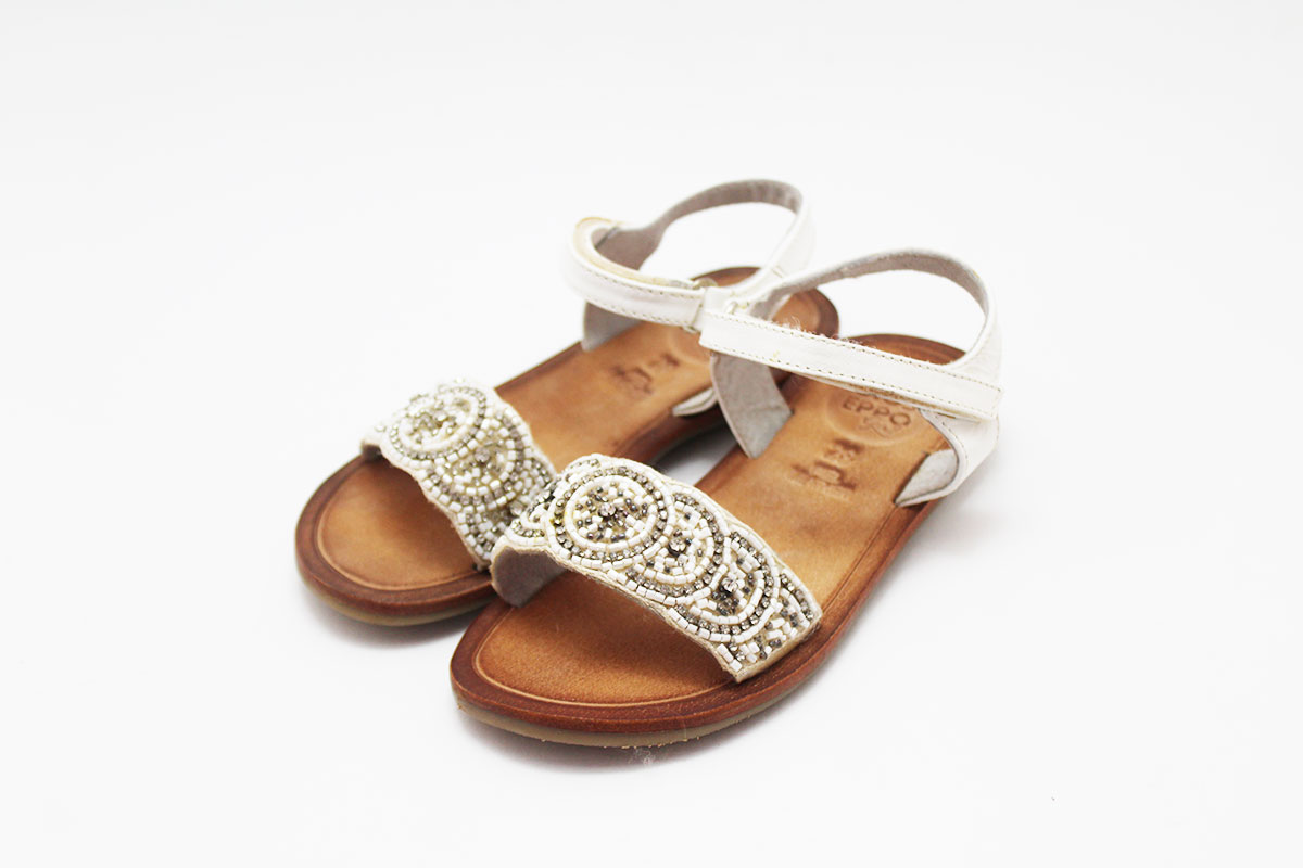 Sandalia niña Gioseppo blanco perlitas - Imagen 4