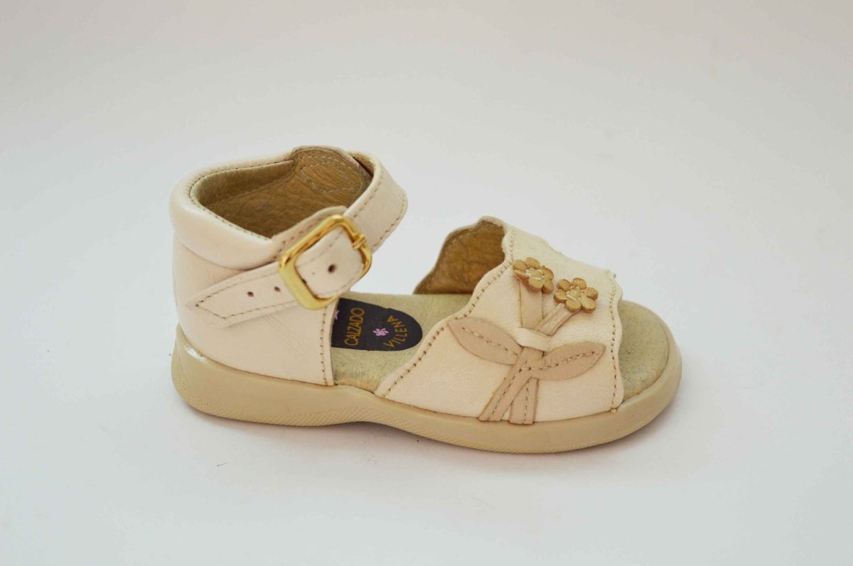 Sandalias divertidas niña fuxia y beige - Imagen 4