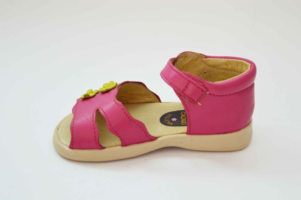 Sandalias divertidas niña fuxia y beige - Imagen 8