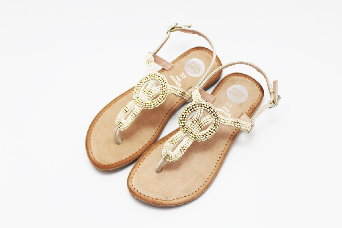 Sandalia perlas niña beige Gioseppo - Imagen 4
