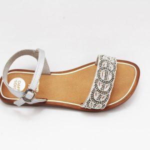 Sandalia plata perlas hebilla niña Gioseppo
