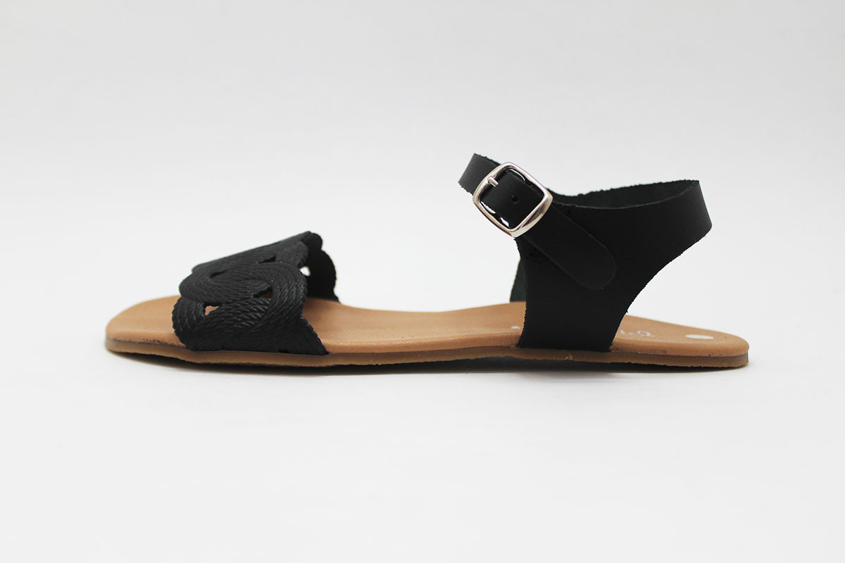 Sandalias barefoot mujer trenzada negro - Imagen 5