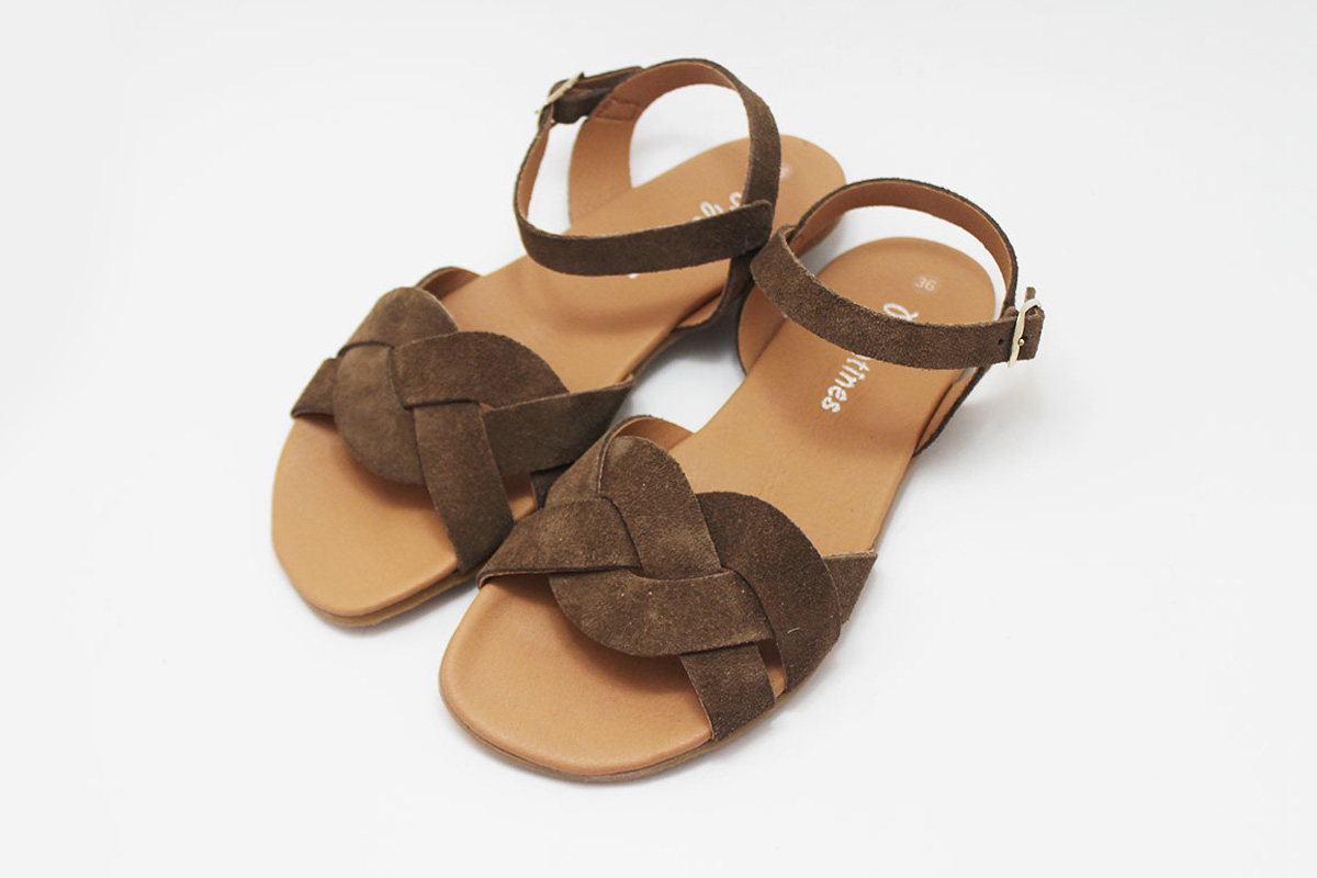 Sandalias barefoot mujer trenzado - Imagen 4