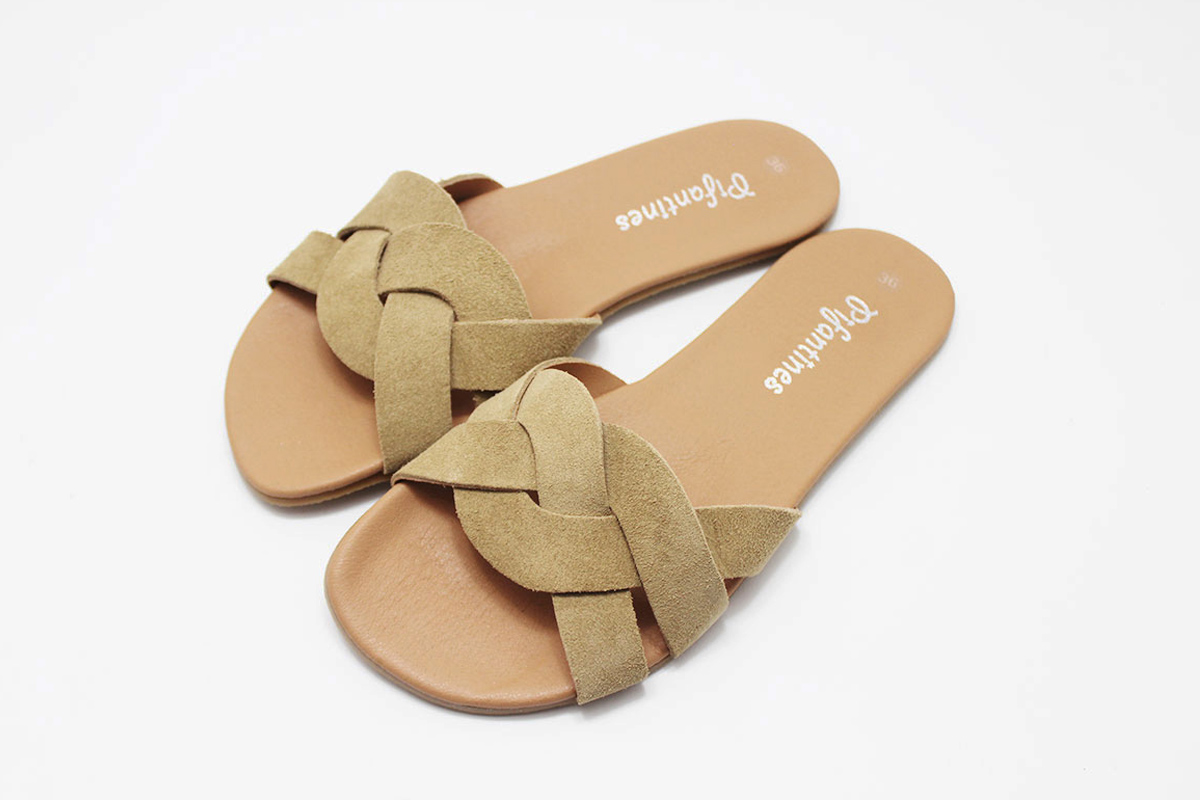 Sandalias barefoot mujer trenzado sin talon