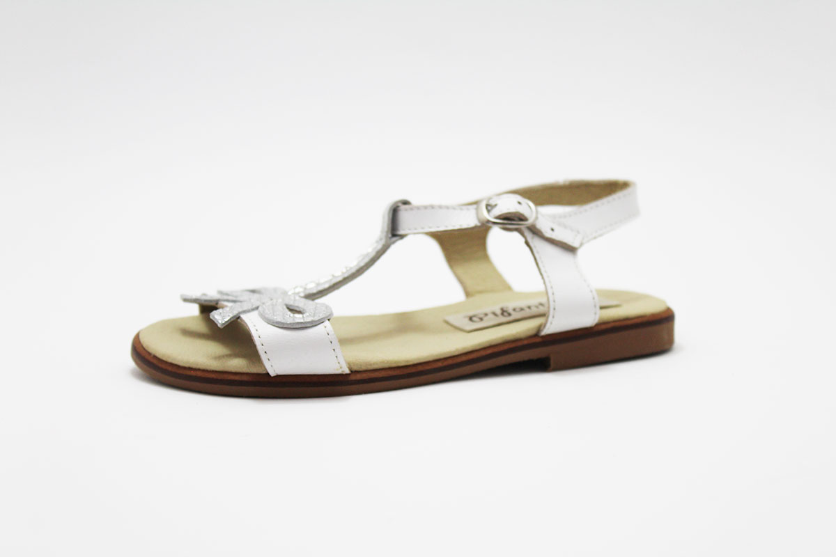 Sandalia blanco/plata niña - Imagen 3