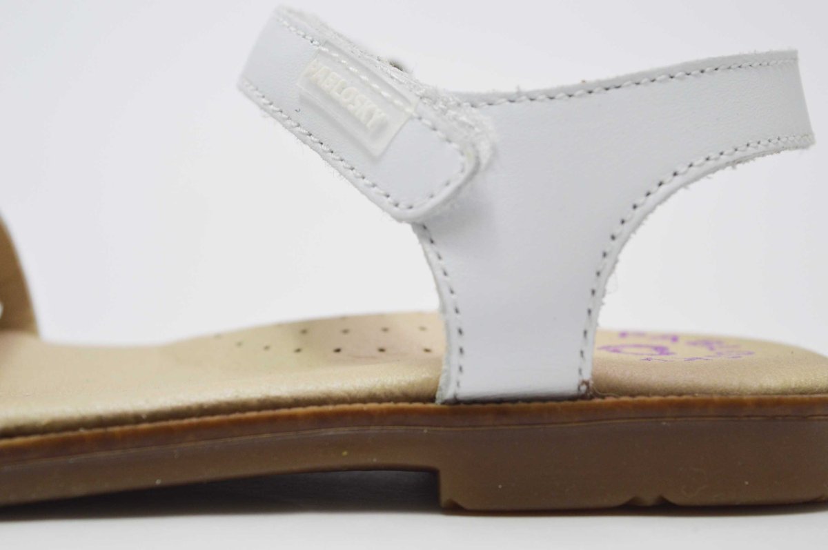 Sandalia blanca perlitas calada Pablosky - Imagen 8