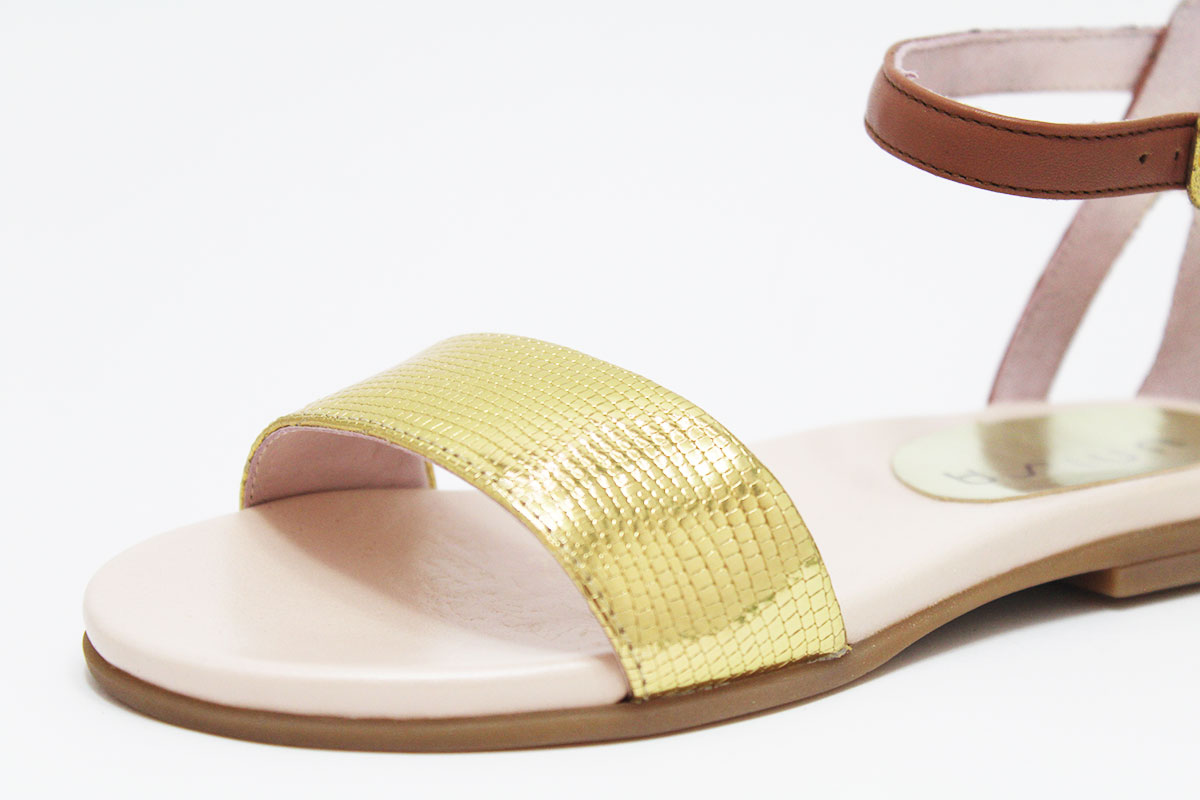 Sandalias dorado cuero niña Unisa - Imagen 9