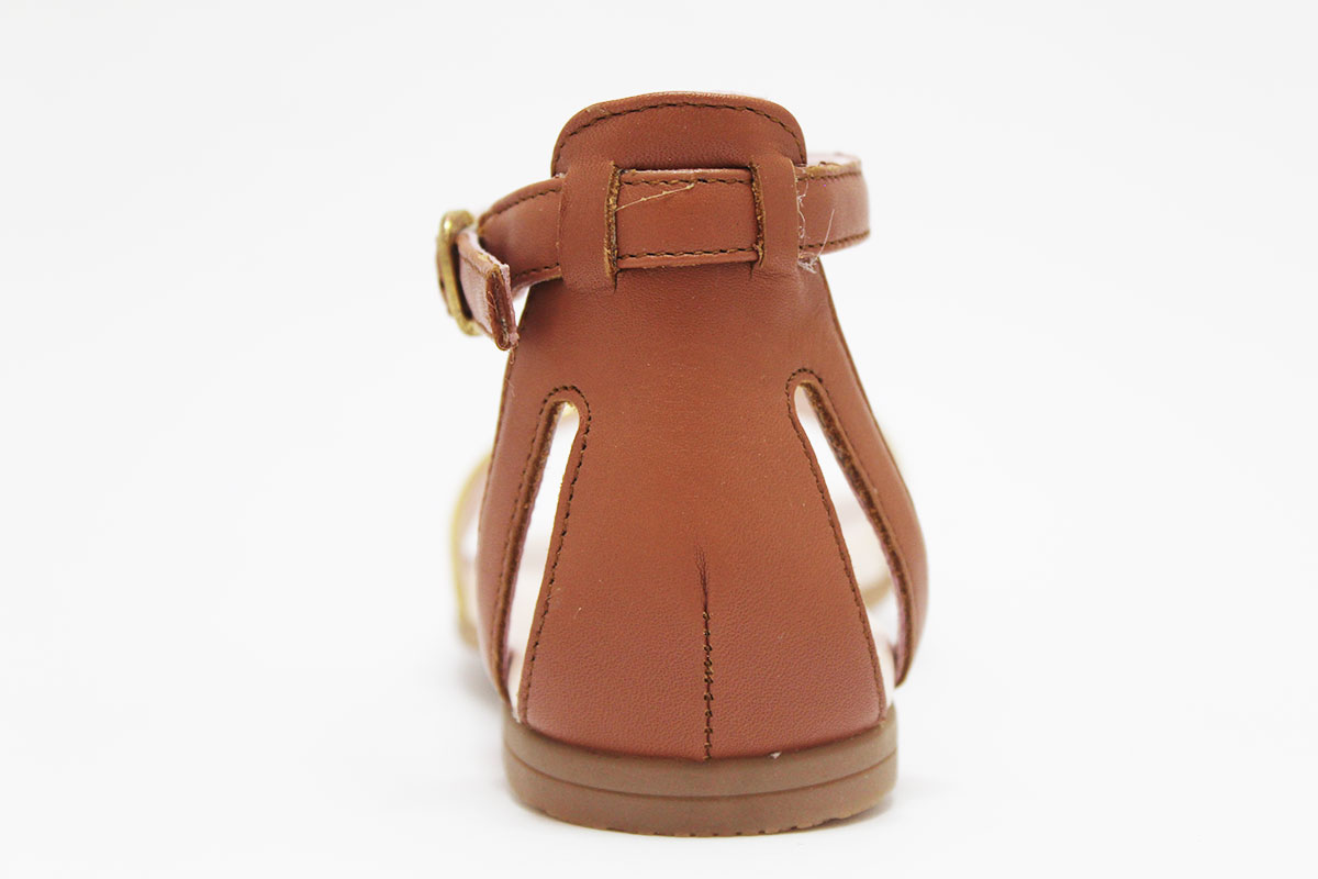 Sandalias dorado cuero niña Unisa - Imagen 6